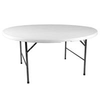 VCM Partytisch Tisch rund Gartentisch klappbar 160 cm weiß
