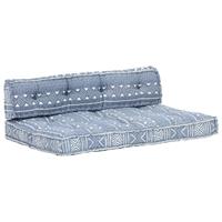 Vidaxl - Palettensofa-Auflage Indigo Stoff Patchwork