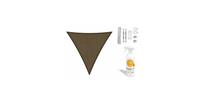 Shadow Comfort Compleet pakket:  driehoek 5x5x5 Japanese Brown met RVS Bevestigingsset en buitendoekreiniger