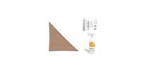 Unknown Compleet pakket: Sunfighters driehoek 3.5x4x4.5m Zand met RVS Bevestigingsset en buitendoekreiniger