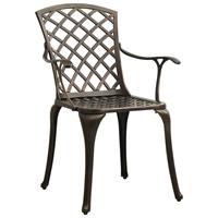 vidaXL 3-tlg. Bistro-Set Aluminiumguss Bronzen Braun