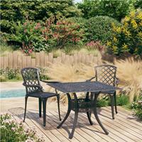 vidaXL 3-tlg. Bistro-Set Aluminiumguss  Schwarz