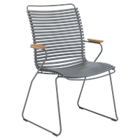 HOUE Tuinstoel Click Tall Bamboe Armleuningen Dark Grey 90 x 60 x 60