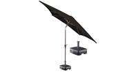 Kopu vierkante parasol Altea 230x230 cm met voet - Black