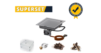 GoFire SUPERSET inbouwbrander vierkant 40 x 40 cm | Flexibel bedieningspaneel