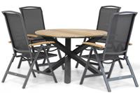 Lifestyle Garden Furniture Lifestyle Rosello/Fabriano 120 cm dining tuinset 5-delig