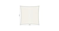 Shadow Comfort Compleet pakket:  vierkant 2x2m Arctic White met RVS Bevestigingsset en buitendoek reiniger