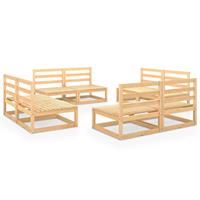 vidaXL 8-tlg. Garten-Lounge-Set Massivholz Kiefer Braun