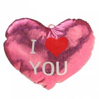 Pluche Glimmend Hart Roze Met Tekst I Love You - Valentijnscadeaus