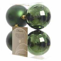 Onbreekbare Mix Groene Kerstballen 10 Cm - 8 Stuks - Kerstversiering