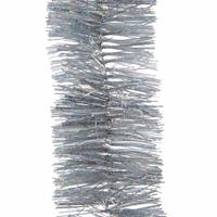 4x Kerstslingers Glitter Zilver 270 Cm - Guirlande Folie Lametta - Zilveren Kerstboom Versieringen