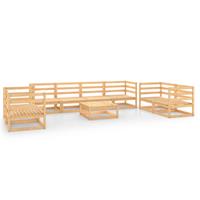 vidaXL 9-tlg. Garten-Lounge-Set Kiefer Massivholz Braun