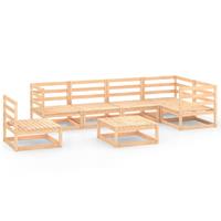 Vidaxl - 7-tlg. Garten-Lounge-Set Massivholz Kiefer