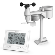 BRESSER 7-in-1 Exklusives Wetter-Center ClimateScout Funk-Wetterstation Farbe: weiss