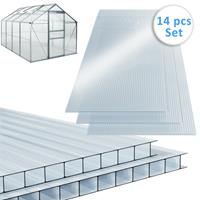 Gardebruk Polycarbonaat Platen 14 Stuks Transparant 10,25m²