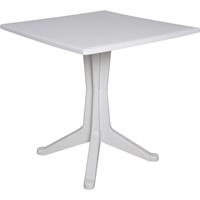 DMORA Quadratischer Tisch für die Innen und Außenseite, Made in Italy, 70x70x72 cm, Weiß - 