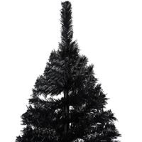 VIDAXL Künstlicher Weihnachtsbaum mit Ständer Schwarz 180 cm PVC