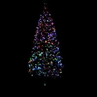 VIDAXL Künstlicher Weihnachtsbaum mit Ständer Grün 240 cm Fiberoptik