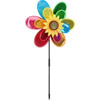 RELAXDAYS Windrad Blume, dekorativer Blumenstecker, Gartendeko für Balkon oder Terrasse, HBT 74,5 x 37,5 x 14 cm, bunt