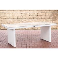CLP Polyrattan Tisch Avignon-weiß/flach-200 cm