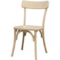 BISCOTTINI Thonet-Stuhl aus massivem Eschenholz und Rattansitz in weißer Ausführung L48xPR55xH88 cm