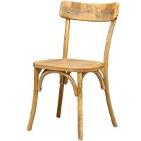 BISCOTTINI Thonet-Stuhl aus massivem Eschenholz und Rattansitz mit Natural Finish L48xPR55xH88 cm