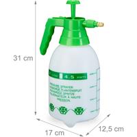 RELAXDAYS 4 x Pumpsprühflasche, einstellbare Messingdüse, Pflanzen Bewässerung, Pestizide, Putzmittel, 2l Drucksprüher, grün