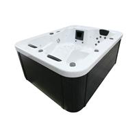 Home Deluxe Outdoor Whirlpool White Marble I Jacuzzi, Außenpool, Spa - 
