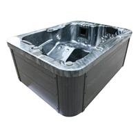 Home Deluxe Outdoor Whirlpool Black Marble I Jacuzzi, Außenpool, Spa - 