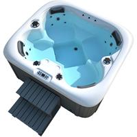 Home Deluxe Outdoor Whirlpool Sea Star plus Treppe und Thermoabdeckung I Jacuzzi, Außenpool, Spa - 
