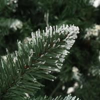 VIDAXL Künstlicher Weihnachtsbaum Kiefernzapfen Weißem Glitzer 210 cm