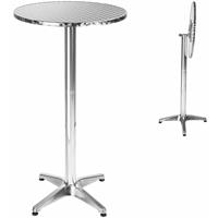 Tectake Bistro tatafel - Zilver - Ø60 Cm