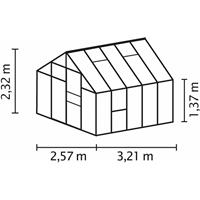 Vitavia Gewächshaus 'Meridian 1 8300' aluminium 8,3 m² 6 mm HKP - 