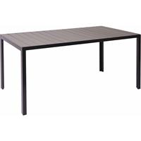 HHG Gartentisch 067, Tisch Bistrotisch, WPC-Tischplatte 160x90cm ~ grau - 