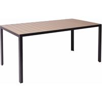 HHG Gartentisch 067, Tisch Bistrotisch, WPC-Tischplatte 160x90cm ~ hellbraun - 