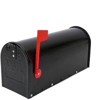 PRIMEMATIK Aluminium US Mail Postkasten für die amerikanische post Schwarz - 