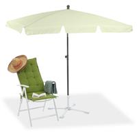 RELAXDAYS Sonnenschirm rechteckig, 200 x 120 cm Strandschirm, höhenverstellbarer Gartenschirm mit Kippfunktion, hellgelb