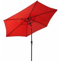 Gartenfreude Sonnenschirm, Stahl, 270 cm, rot - Rot - 