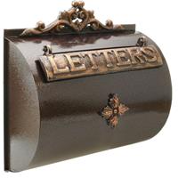 PRIMEMATIK Briefkasten Postkasten Retro Antik Vintage Gusseisen schwarze Oxid für wallmount - 