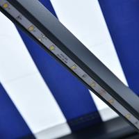 VIDAXL Markise Mit Windsensor & Led 450x300cm Blau Und Weiß