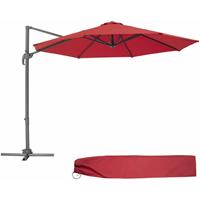 tectake - parasol Daria wijnrood - 403135et beschermhoes