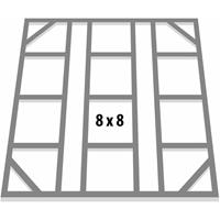GLOBEL INDUSTRIES Fundamentbodenrahmen für Gerätehaus 'Dream 88' aluminium blank 237 x 234 cm