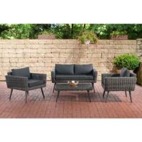 CLP Loungeset Kiruna 5mm Grau-meliert-40 cm (Dunkelgrau)-Anthrazit