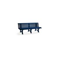 BLOME Sitzbank | Kunststoff | Breite 2000 mm | Stahlblau Bank Bank aus Holz - 