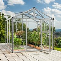 Vitavia Gewächshaus 'Zeus 6200' aluminium eloxiert 3 mm ESG, 10 mm HKP - 