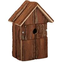RELAXDAYS Deko Vogelhaus, aus Holz, Vogelhäuschen zum Aufhängen, Deko-Vogelvilla Garten, HBT: 25,5 x 18 x 12,5 cm, natur