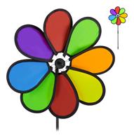 RELAXDAYS Windrad Blume, Gartenwindrad für Kinder & Erwachsene, Balkon & Garten, Windmühle HBT: 72 x 31 x 6,5 cm, bunt