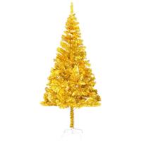 VIDAXL Künstlicher Weihnachtsbaum mit Ständer Golden 240 cm PET