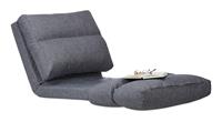 RELAXDAYS Relaxliege Sessel, Faltmatratze, verstellbare Lehne, Polster, für Drinnen, Bodensitzkissen, 194 cm lang, grau