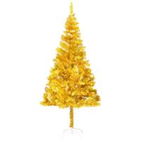 VIDAXL Künstlicher Weihnachtsbaum mit Ständer Golden 180 cm PET